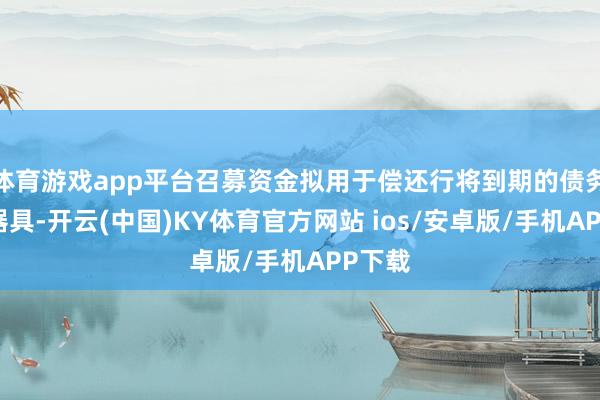体育游戏app平台召募资金拟用于偿还行将到期的债务融资器具-开云(中国)KY体育官方网站 ios/安卓版/手机APP下载