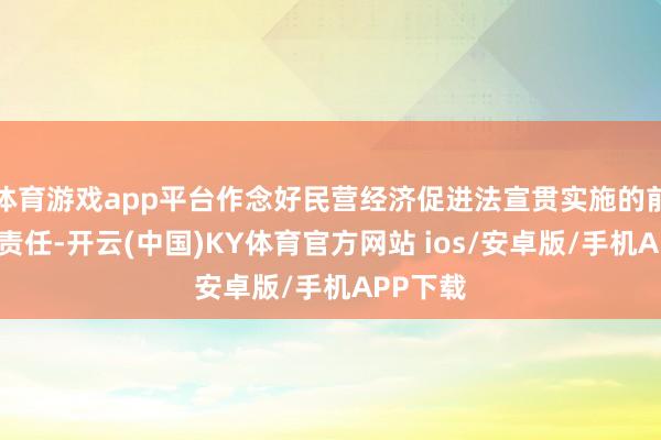 体育游戏app平台作念好民营经济促进法宣贯实施的前期准备责任-开云(中国)KY体育官方网站 ios/安卓版/手机APP下载