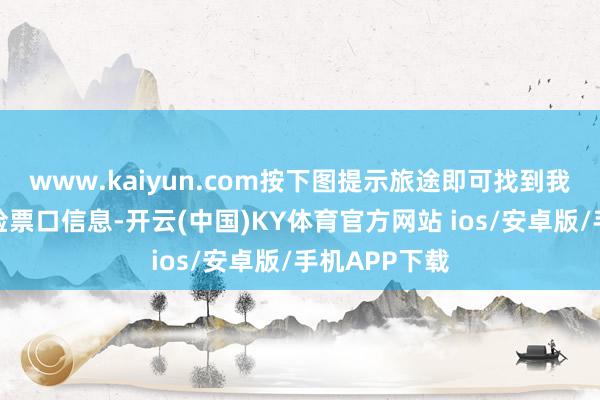 www.kaiyun.com按下图提示旅途即可找到我方车次对应检票口信息-开云(中国)KY体育官方网站 ios/安卓版/手机APP下载