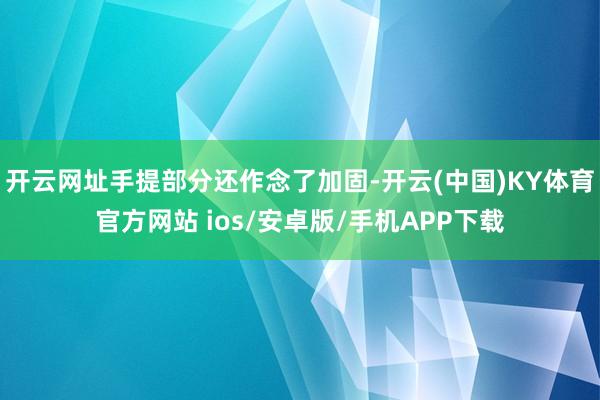 开云网址手提部分还作念了加固-开云(中国)KY体育官方网站 ios/安卓版/手机APP下载