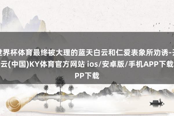 世界杯体育最终被大理的蓝天白云和仁爱表象所劝诱-开云(中国)KY体育官方网站 ios/安卓版/手机APP下载