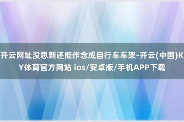 开云网址没思到还能作念成自行车车架-开云(中国)KY体育官方网站 ios/安卓版/手机APP下载