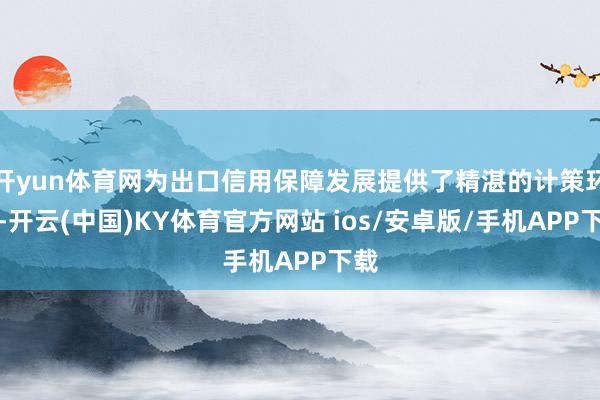 开yun体育网为出口信用保障发展提供了精湛的计策环境-开云(中国)KY体育官方网站 ios/安卓版/手机APP下载