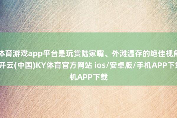 体育游戏app平台是玩赏陆家嘴、外滩温存的绝佳视角-开云(中国)KY体育官方网站 ios/安卓版/手机APP下载