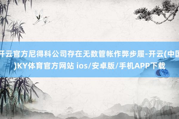 开云官方尼得科公司存在无数管帐作弊步履-开云(中国)KY体育官方网站 ios/安卓版/手机APP下载