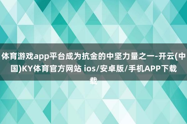 体育游戏app平台成为抗金的中坚力量之一-开云(中国)KY体育官方网站 ios/安卓版/手机APP下载