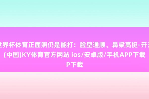 世界杯体育正面照仍是能打：脸型通顺、鼻梁高挺-开云(中国)KY体育官方网站 ios/安卓版/手机APP下载