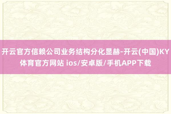 开云官方信赖公司业务结构分化显赫-开云(中国)KY体育官方网站 ios/安卓版/手机APP下载