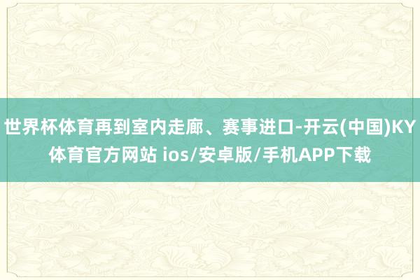 世界杯体育再到室内走廊、赛事进口-开云(中国)KY体育官方网站 ios/安卓版/手机APP下载