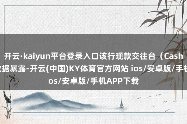 开云·kaiyun平台登录入口该行现款交往台（Cash Desk）数据暴露-开云(中国)KY体育官方网站 ios/安卓版/手机APP下载