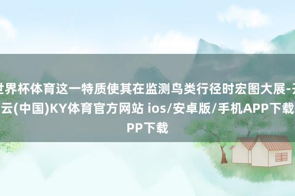 世界杯体育这一特质使其在监测鸟类行径时宏图大展-开云(中国)KY体育官方网站 ios/安卓版/手机APP下载