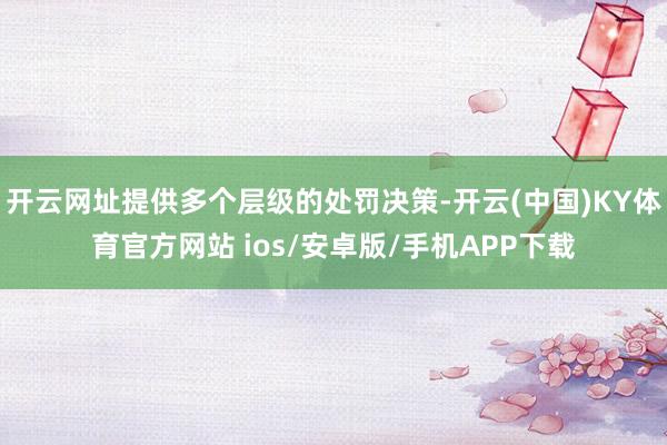 开云网址提供多个层级的处罚决策-开云(中国)KY体育官方网站 ios/安卓版/手机APP下载