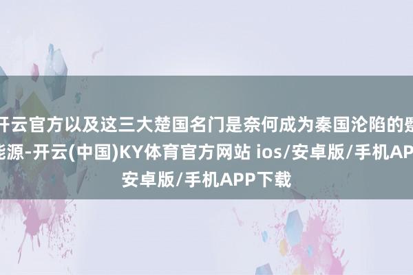 开云官方以及这三大楚国名门是奈何成为秦国沦陷的蹙迫推能源-开云(中国)KY体育官方网站 ios/安卓版/手机APP下载