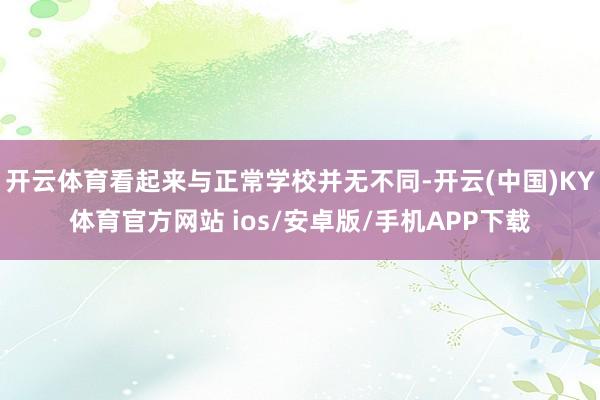 开云体育看起来与正常学校并无不同-开云(中国)KY体育官方网站 ios/安卓版/手机APP下载